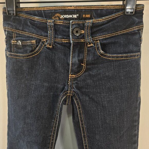 Girls Jordache Jeans Flare Cut Stretchable Blue Jeans Adjustable Waist Size 5 - Picture 3 of 10